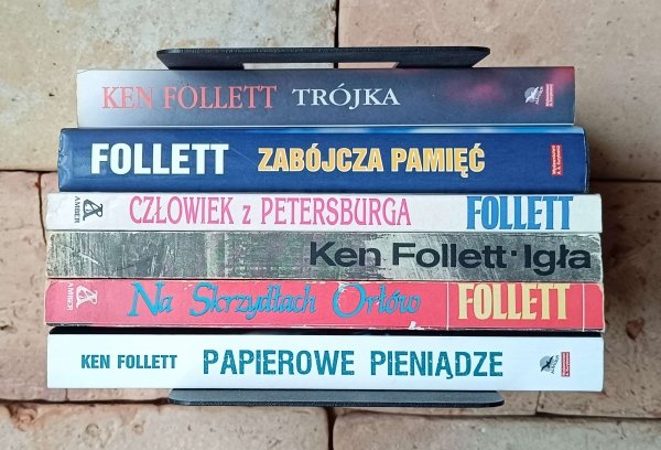 Ken Follett x6 • Trójka - Zabójcza pamięć - Igła i inne - okładka