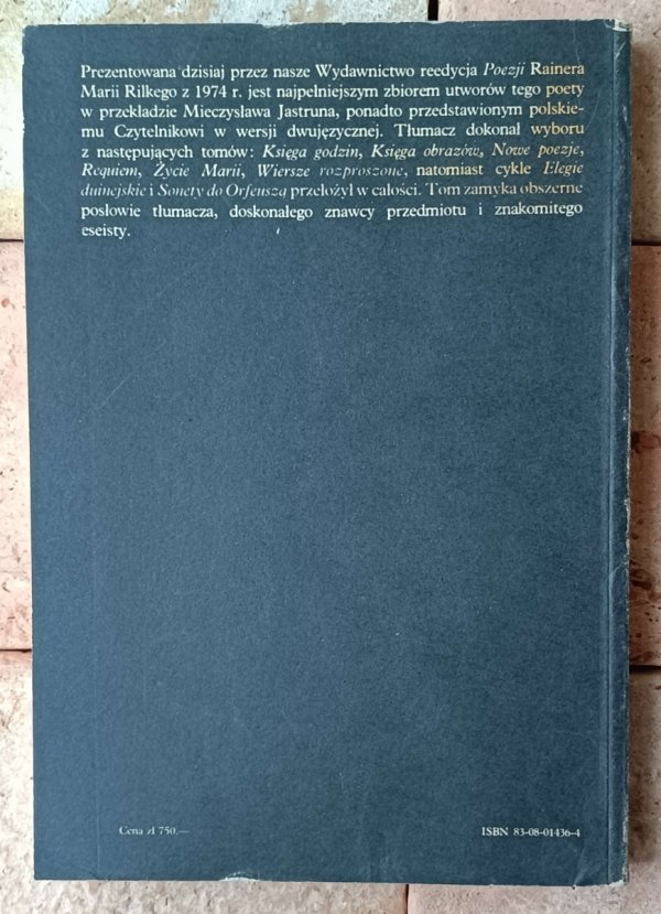 Rainer Maria Rilke Poezje [Mieczysław Jastrun] - okładka