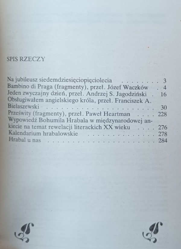 Literatura na świecie 1989 • Bohumil Hrabal