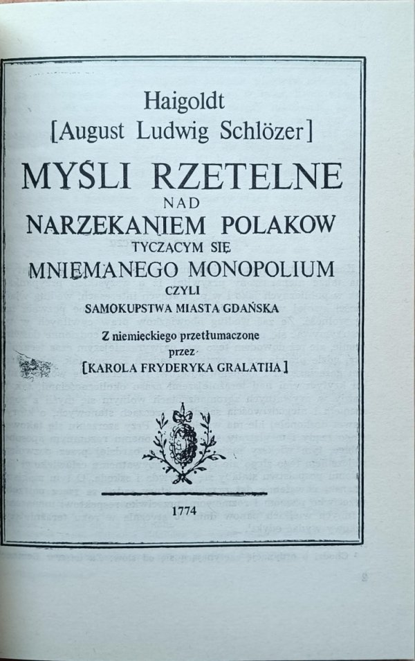 Trzymajmy się morza • Problemy morza w opinii Rzeczypospolitej XVIII wieku - fragment