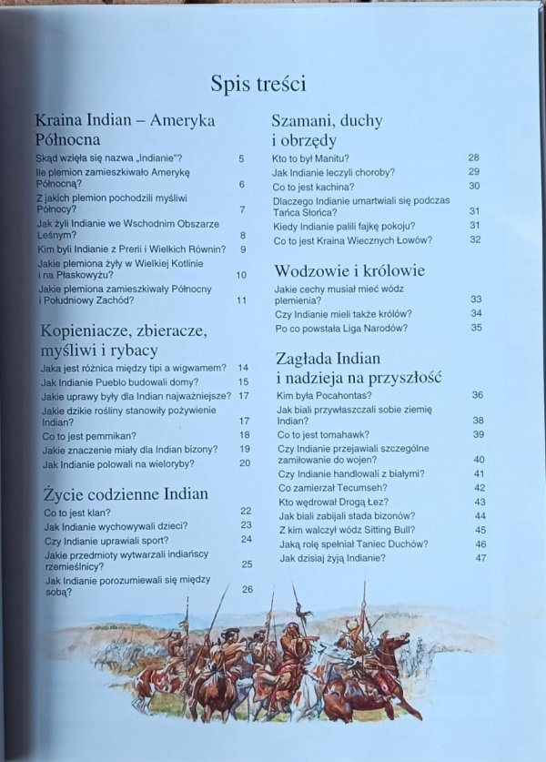 Signe Seiler • Indianie  [Co i Jak tom 26] -  spis treści
