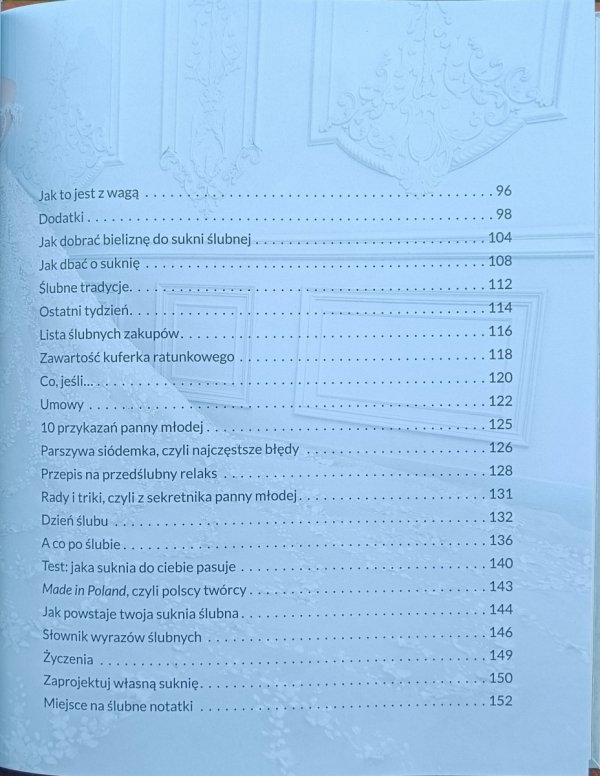 Barbara Kwinta Jak kupić suknię ślubną i nie zwariować, spis treści