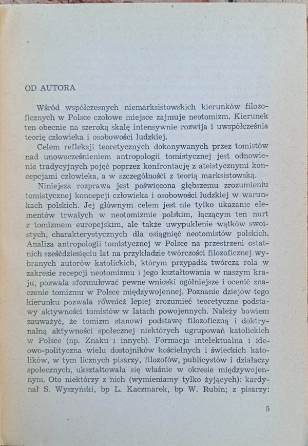 Henryk Piluś Człowiek i osobowość w neotomizmie polskim - od autora