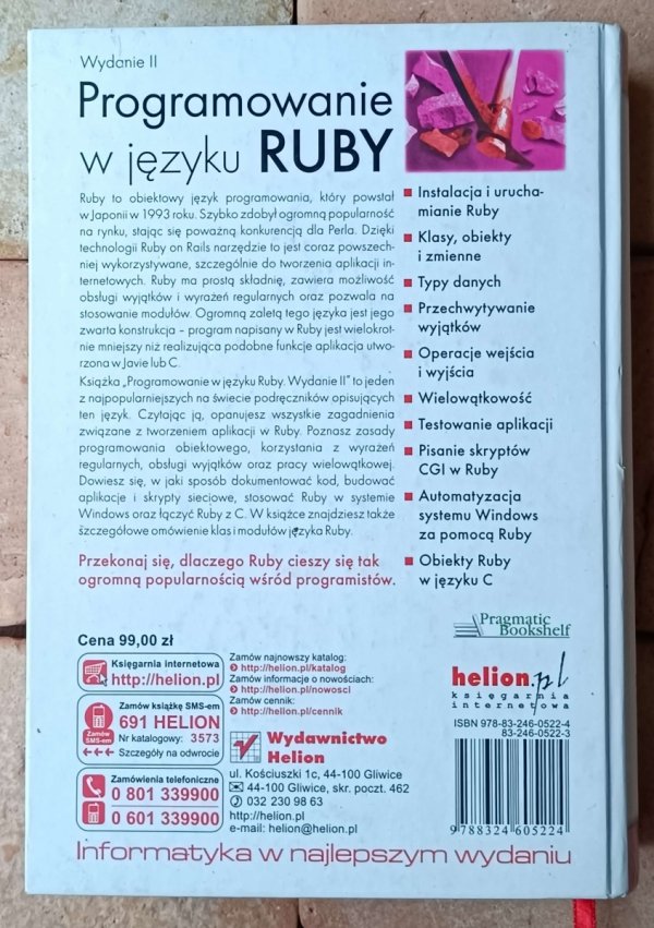 Dave Thomas  Programowanie w języku Ruby - okładka