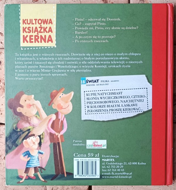 Ludwik Jerzy Kern Proszę słonia - okładka