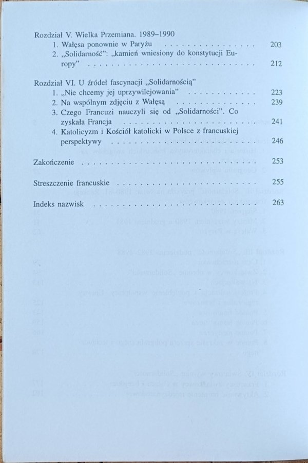 Andrzej Chwalba - Czasy Solidarności - spis treści