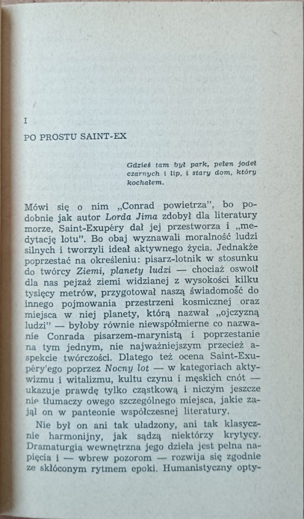 Anna Bukowska • Saint Exupery, czyli paradoksy humanizmu