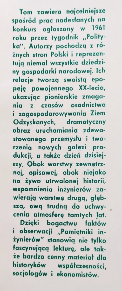 praca zbiorowa Pamiętniki inżynierów
