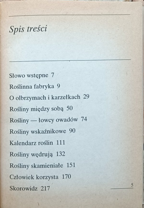 Johannes Johannes Petermann, Wolfgang Tschirner  Interesująca botanika - spis treści