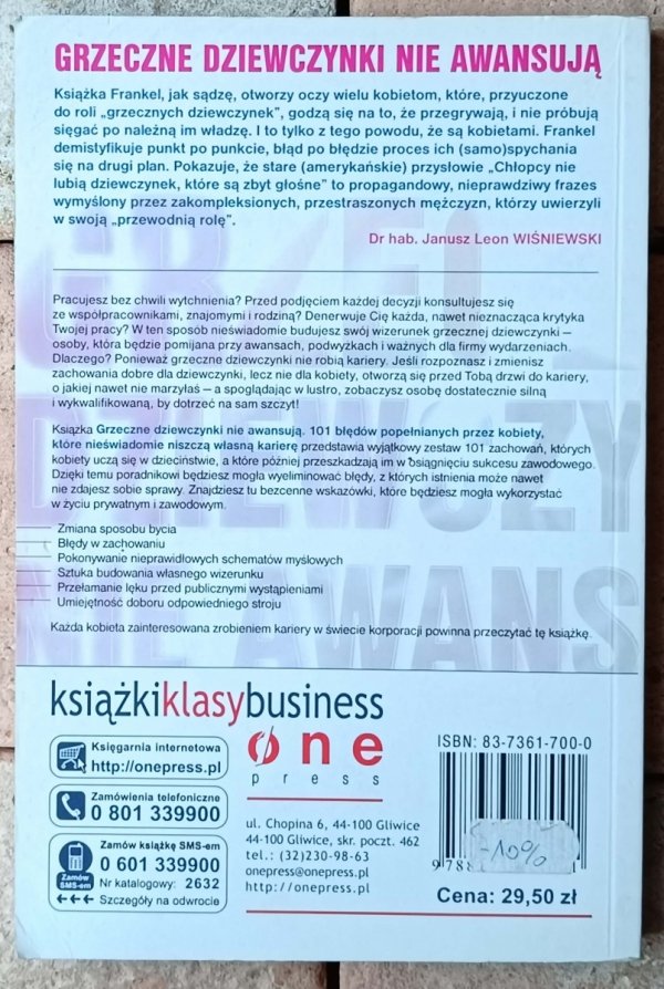 Lois Frankel • Grzeczne dziewczynki nie awansują. 101 błedów - okładka