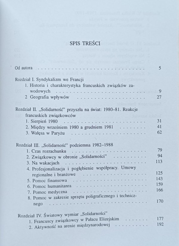 Andrzej Chwalba - Czasy Solidarności - spis treści