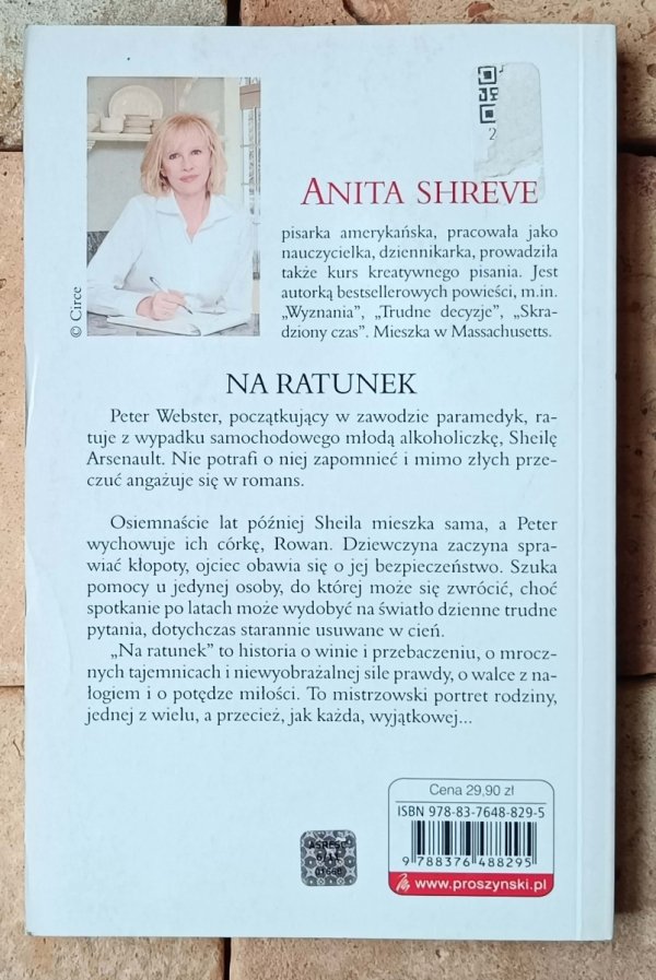 Anita Shreve  Na ratunek - okładka