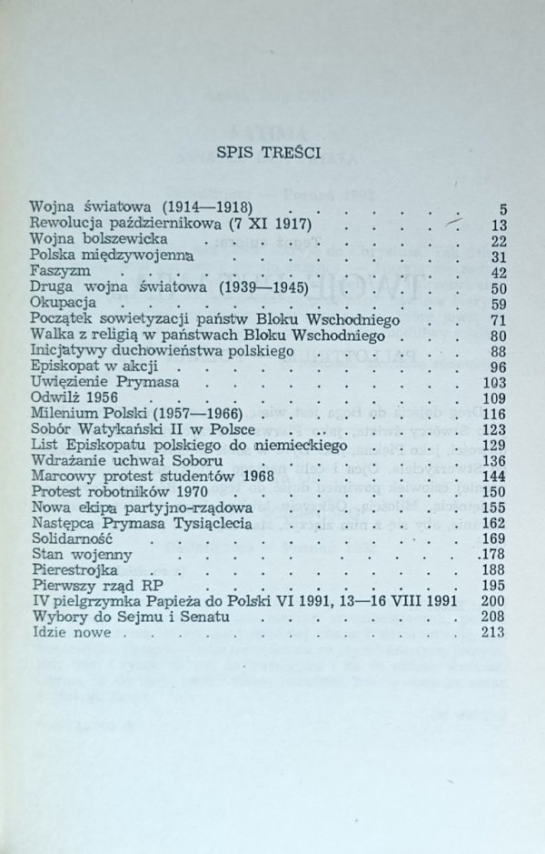 Mieczysław Maliński  Nasze dziwne stulecie - spis treści