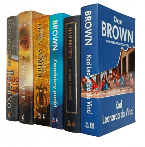 Dan Brown x6 Cykl Robert Langdon [komplet 5 tomów] + Zwodniczy punkt - okładka