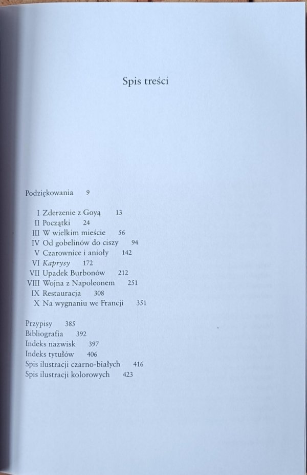 Robert Hughes • Goya - spis treści