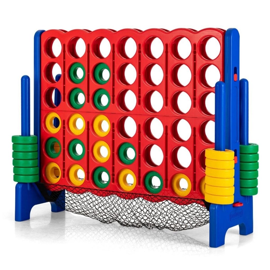Gra Cztery Obrazki Jedno Słowo Gra logiczna Cztery w rzędzie XXL 119 x 42 x 104 cm - Tanio w Costway.pl