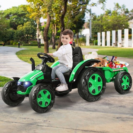 Traktor elektryczny dla dzieci z przyczepą i pilotem COSTWAY