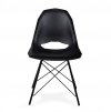 Krzesło GULAR DSM czarne - polipropylen, podstawa czarna metalowa