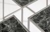 INVICTA zestaw stolików ELEMENTS 3 czarne szkło - imitacja marmuru