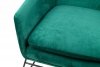 Fotel EMMA VELVET ciemny zielony welur - podstawa czarna