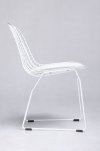 Krzesło NET SOFT białe - biała poduszka, metal