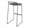 Krzesło barowe ROD SOFT czarne - czarna poduszka, metal