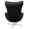 Fotel EGG CLASSIC VELVET czarny - welur, podstawa aluminiowa