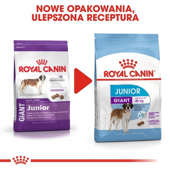 Royal Canin Giant Junior karma sucha dla szczeniąt  od 8 do 18/24 miesiąca życia, ras olbrzymich 15kg