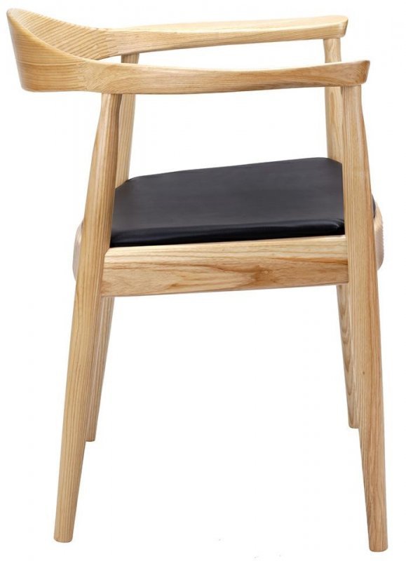 Krzesło KENNEDY naturalne - drewno jesion, ekoskóra