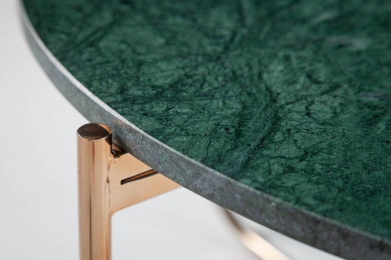 INVICTA stolik kawowy NOBLE 62 cm marmur - zielono złoty, marmur, metal