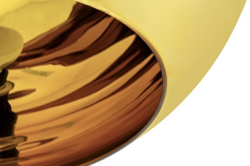 Lampa wisząca BOLLA UP GOLD 25 złota - szkło metalizowane