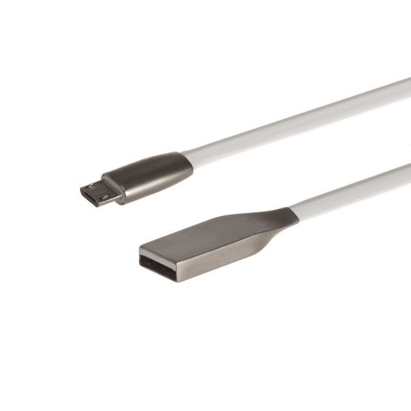 MCTV-833W 44806 Kabel USB AM micro płaski nieplączący 1m biały metal