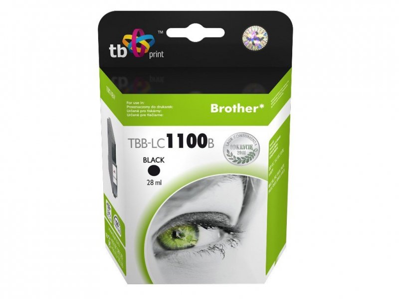 Tusz do Brother LC980/1100 TBB-LC1100B BK 100% nowy