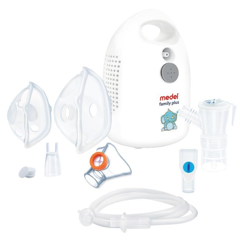 MEDEL Family Plus Elefante Inhalator pneumatyczno-tłokowy dla dzieci z trzema maskami