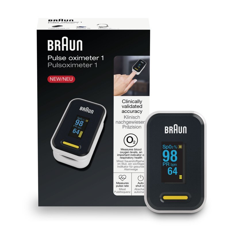 Braun Pulse Oximeter 1 Pulsoksymetr medyczny OLED