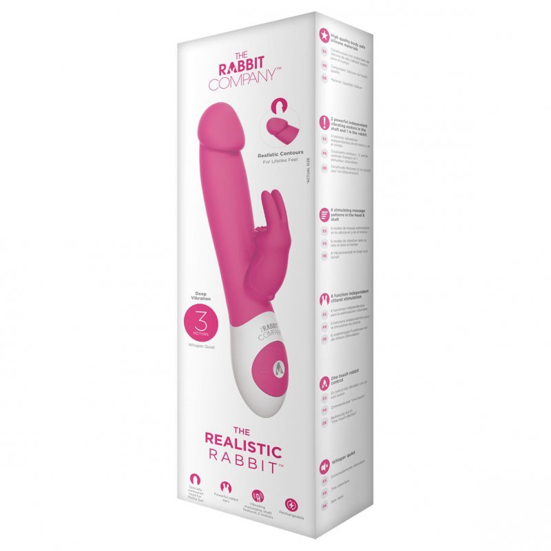 Wibrator - The Rabbit Company The Realistic Rabbit Hot Pink
