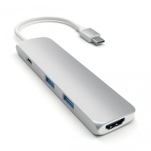 Satechi Multiport HDMI USB-C HUB - HDMI / USB 3.0 / USB-C (PD) / Silver
