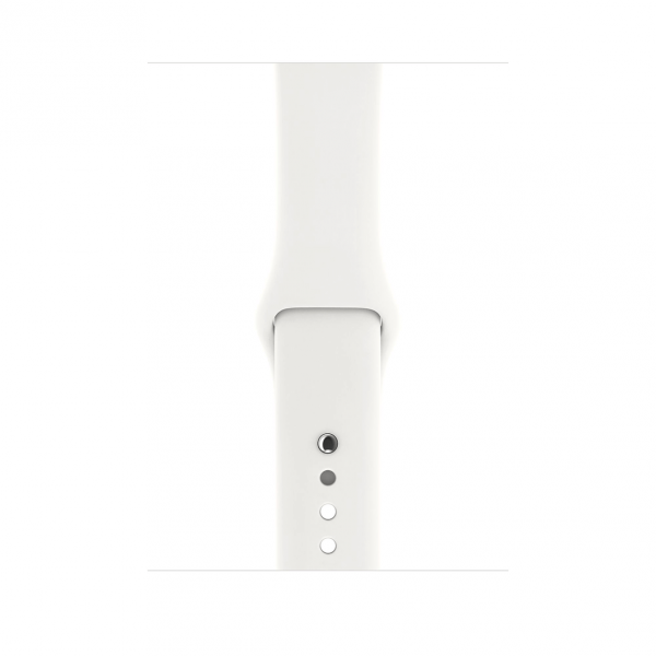 Apple Watch Series 3 GPS + LTE (eSIM) 38mm Silver Aluminium / Sport Band - White (biela)