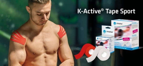K-Active Kinesiology Tape Sport Czerwony 5 cm/5 m (Nitto)