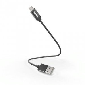 Kabel ładujący/data Micro-USB 0,2m czarny - Hama