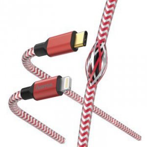 Kabel ładujący/Data Reflected USB Type-c - Lightning 1,5m czerwony - Hama