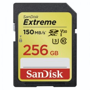 Sandisk Secure digital (sdxc) extreme 256gb 150mb/s v30 uhs-i u3
