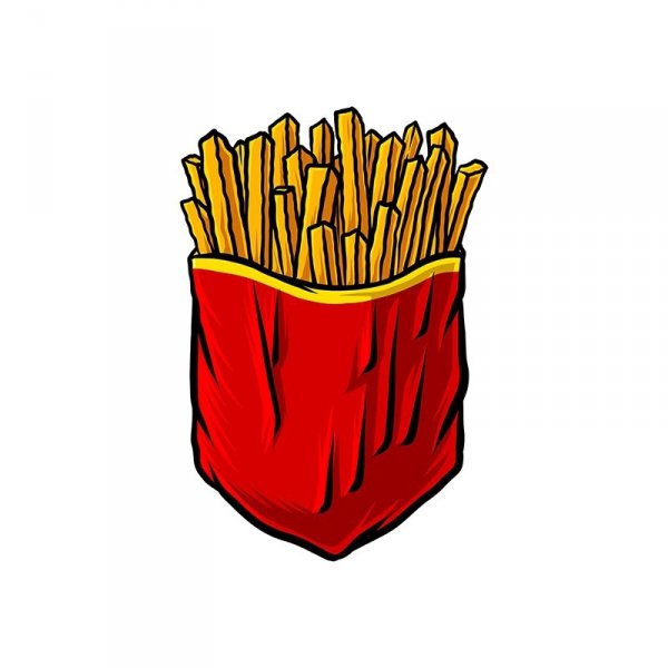 Naprasowanka - kieszeń 8 - frytki - dziecięca