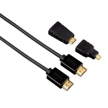Kabel hdmi 1,5m + 2 adaptery hdmi (c d)+ gratis - antena adapter kabel tv  radio sat - inteligentny dom - entero.pl