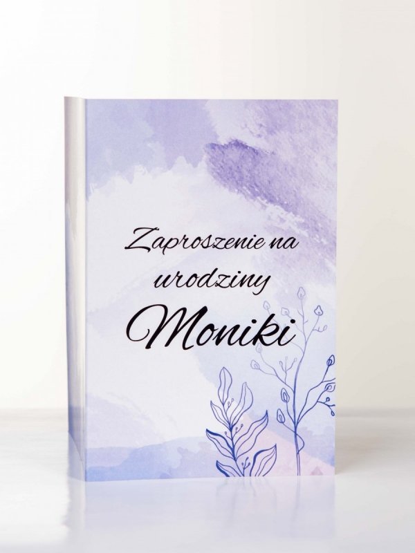 Zaproszenie urodzinowe, pastelowe z kwiatami 10x15 M31