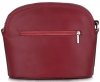 Kožené kabelka listonoška Genuine Leather bordová E4098