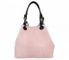 Kožené kabelka shopper bag Vittoria Gotti pudrová růžová V80047