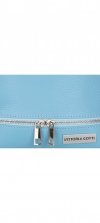 Kožené kabelka listonoška Vittoria Gotti světle modrá V60