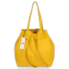Kožené kabelka shopper bag Genuine Leather žlutá 1158