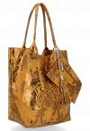 Kožené kabelka shopper bag Vittoria Gotti zrzavá V2472